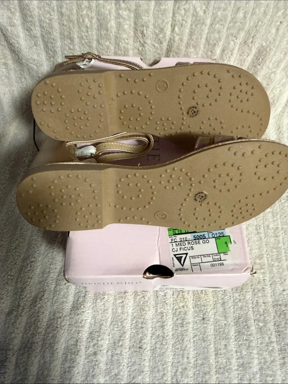 CJ Ficus Kids' Rose Gold Strappy Sandals